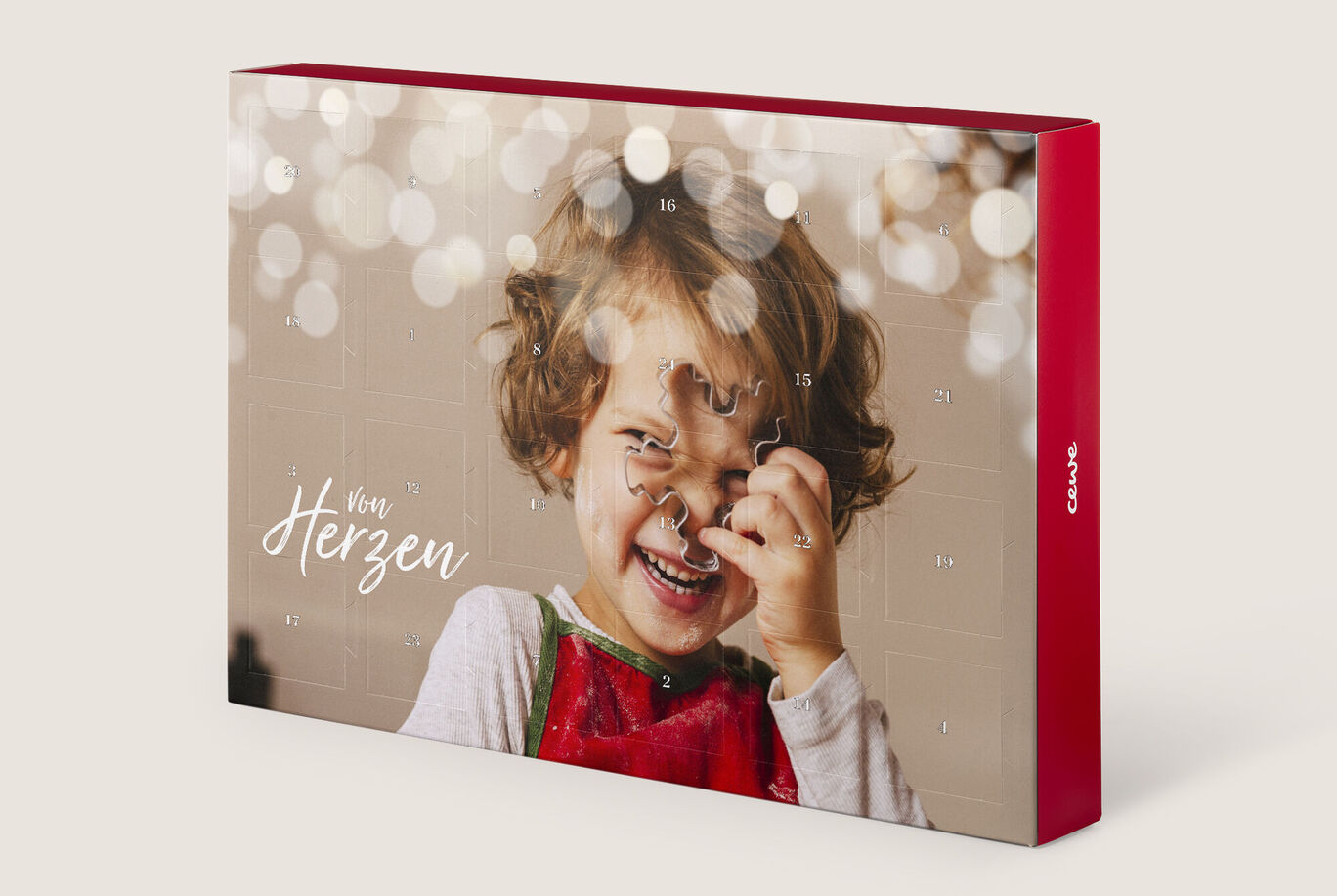 Calendrier de l'Avent au design chaleureux
