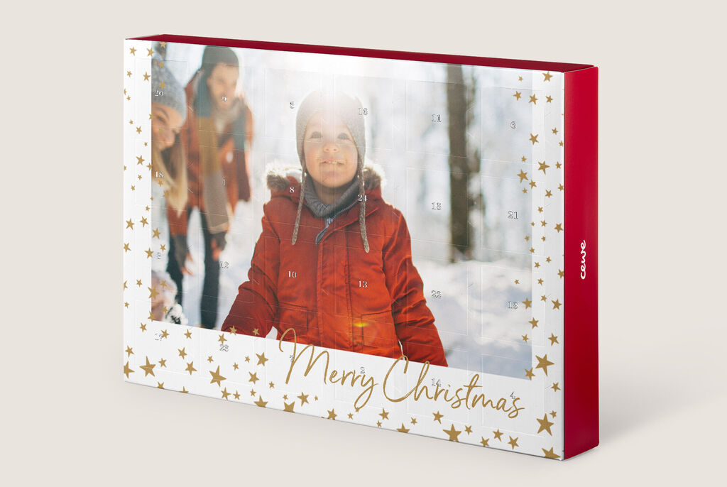 Calendrier de l'Avent avec design festif et texte 'Joyeux Noël'